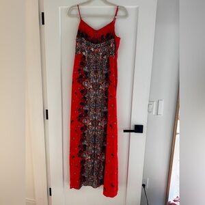 Free People Morning Song Printed Maxi Slip Dress